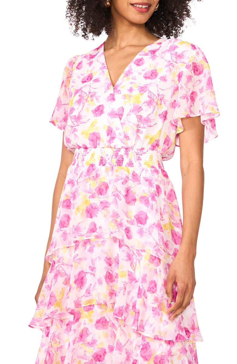 Floral Tiered Midi Dress
