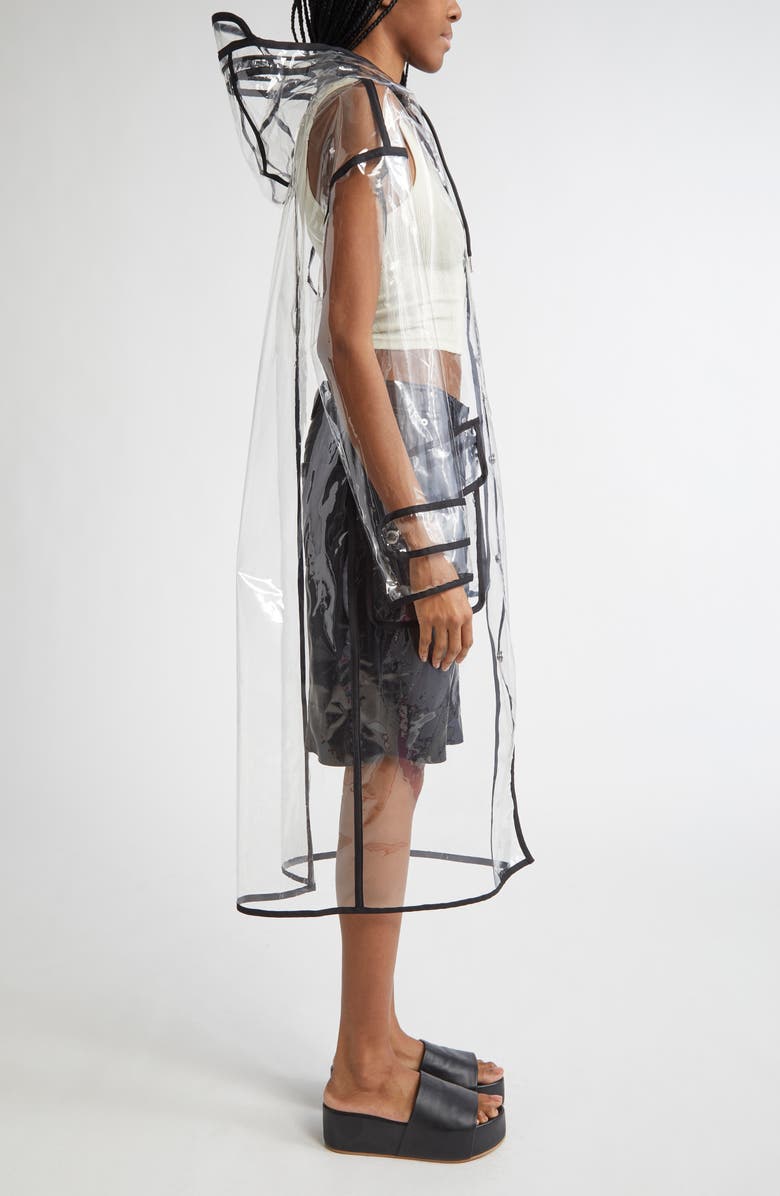 Stand Studio True Hooded Transparent Raincoat, Alternate, color,