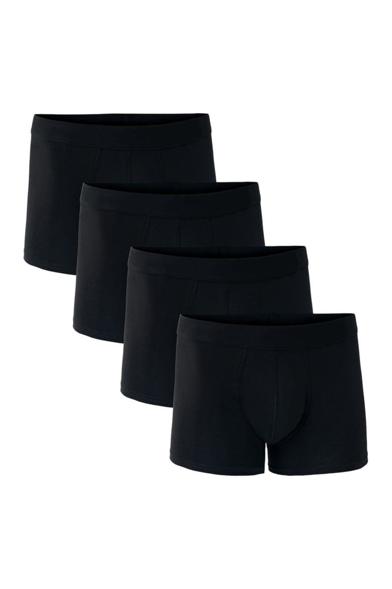 Organic Cotton Everyday Trunk 4-Pack, Main, color, Black
