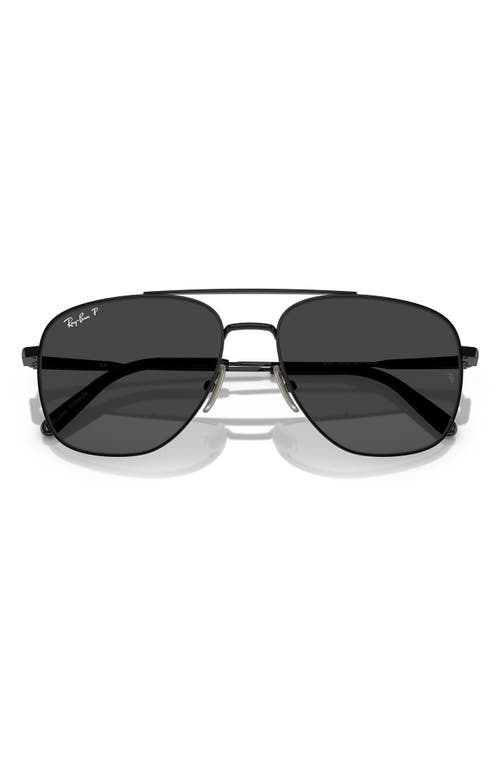 RAY BAN RAY-BAN 59MM POLARIZED SQUARE SUNGLASSES