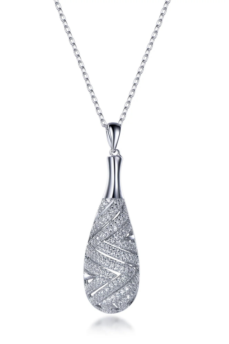 Ethereal Raindrop Pendant Necklace, Main, color, Silver