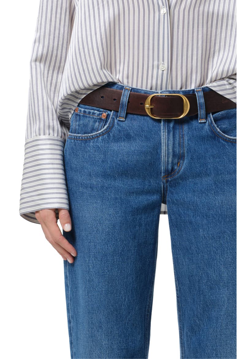 Faye Ankle Straight Leg Jeans, Alternate, color, AZURE BLUE