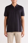 BOSS Philix Pima Cotton Quarter Zip Knit Polo