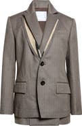 Sacai Layered Deconstructed Herringbone Jacket