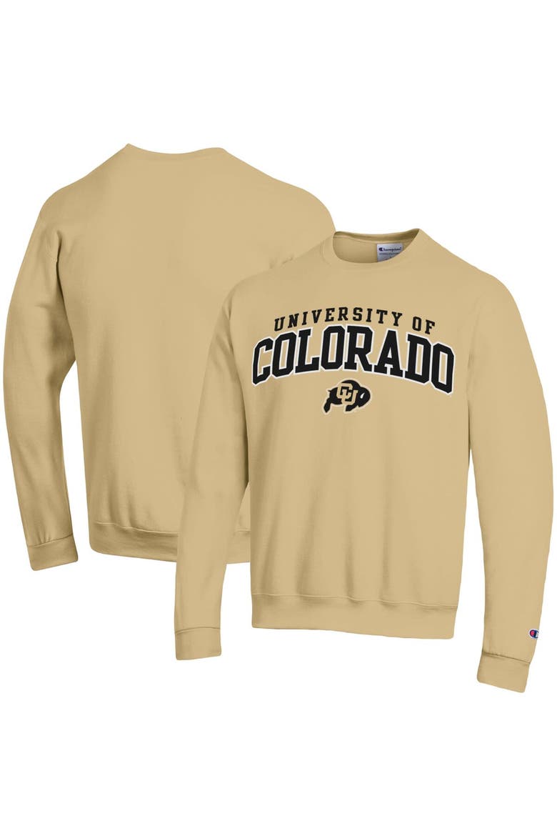 Men's Champion  Gold Colorado Buffaloes Property of Powerblend Pullover Sweatshirt, Main, color, Gold