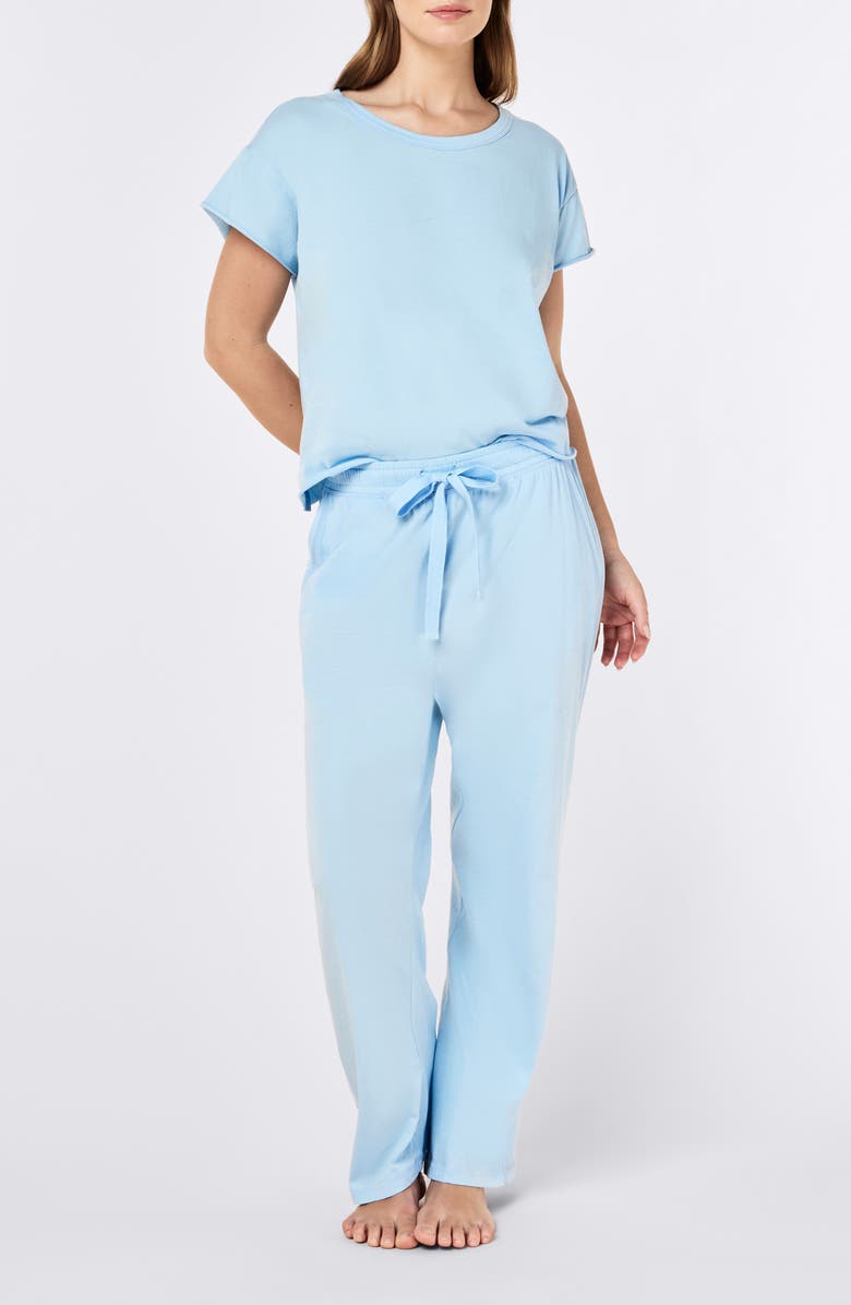 Papinelle Jada Organic Cotton Pajamas, Main, color, Blue Bell