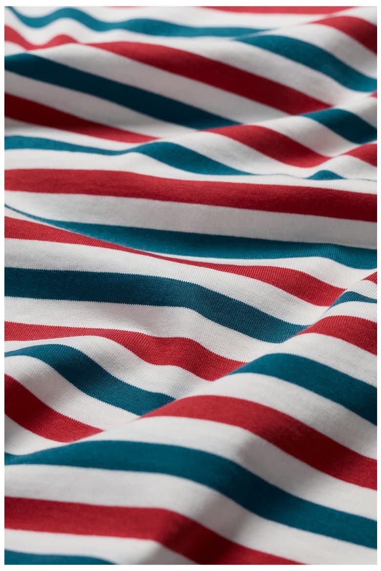 Sailor Stripe Long Sleeve Organic Cotton T-Shirt, Alternate, color, DUET MINI CORNISH CARDINAL