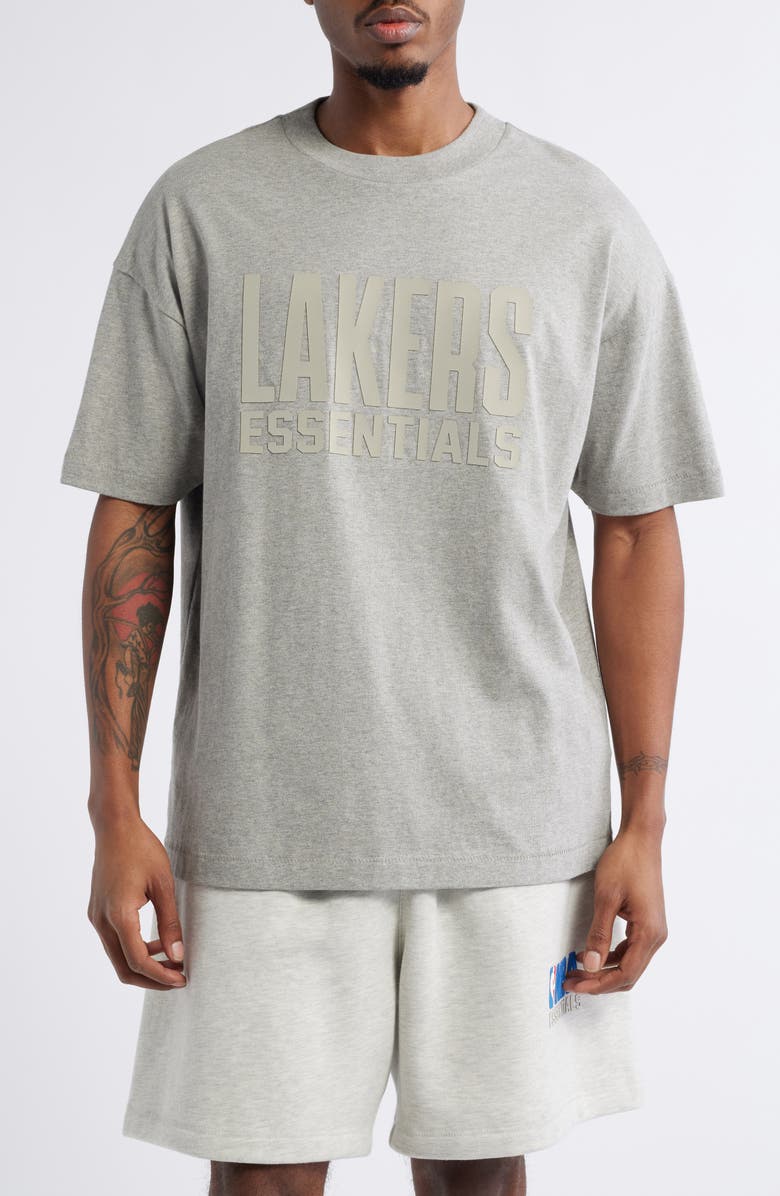 Fear of God Essentials x NBA Los Angeles Lakers Graphic T-Shirt, Main, color, 