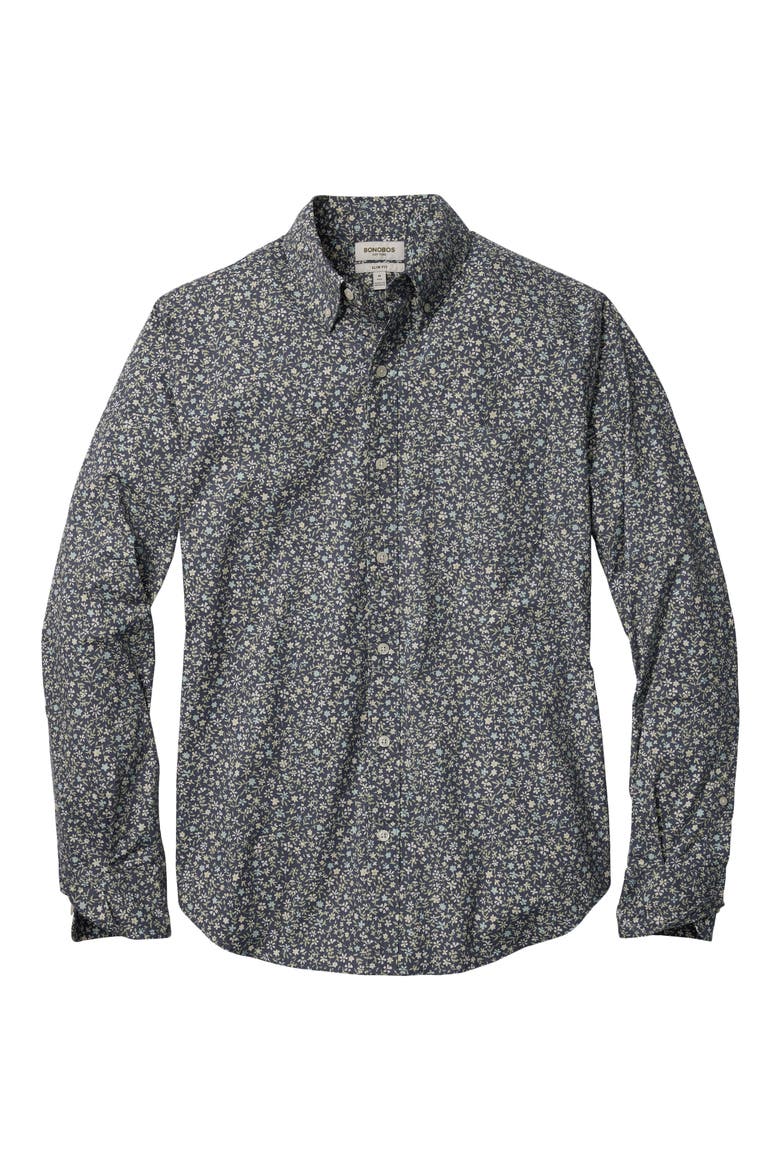 Everyday Slim Fit Microcheck Stretch Cotton Button-Down Shirt, Alternate, color, PRESCOTT FLORAL