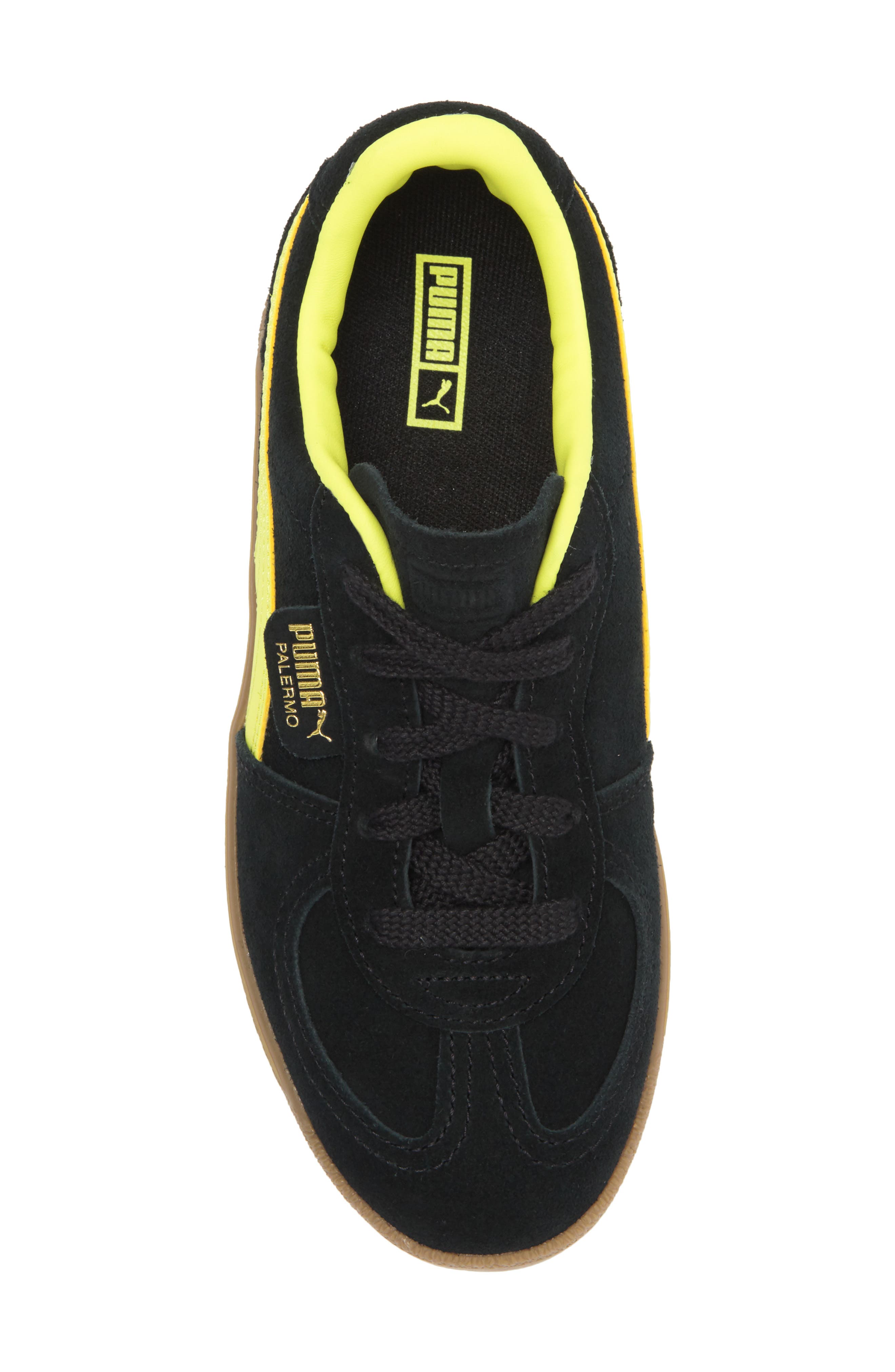 PUMA Kids' Palermo Sneaker, Alternate, color, Puma Black-Lemon Sherbert
