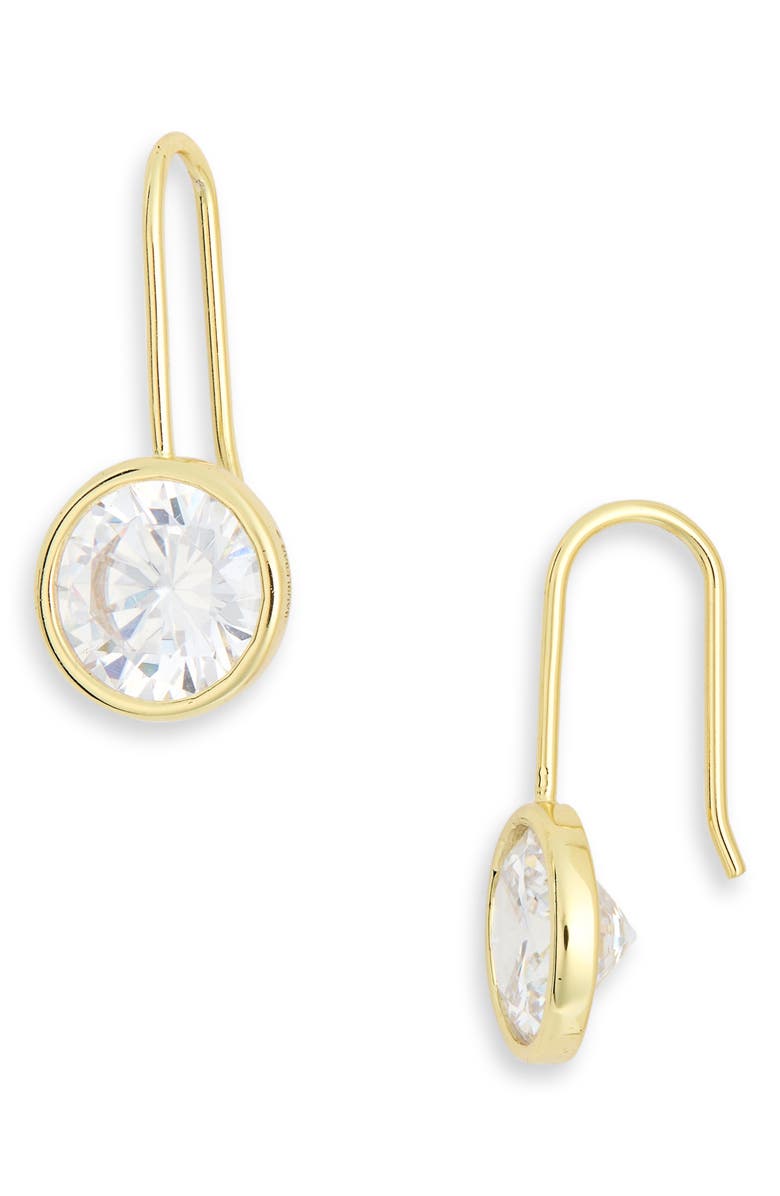 BaubleBar Fallon Bezel Earrings, Main, color, Clear