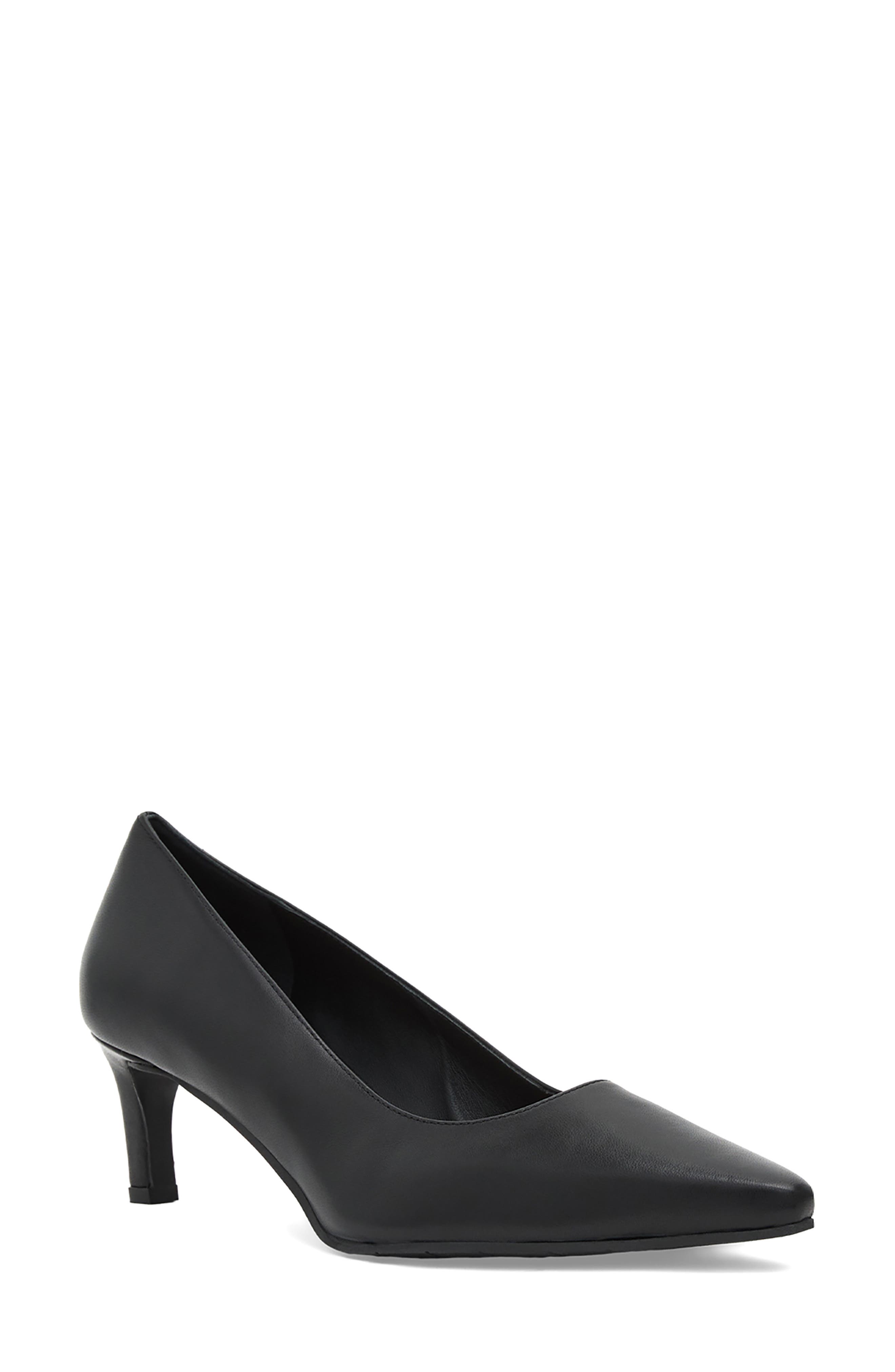 Chloe Waterproof Kitten Heel Pump, Main, color, BLACK LEATHER