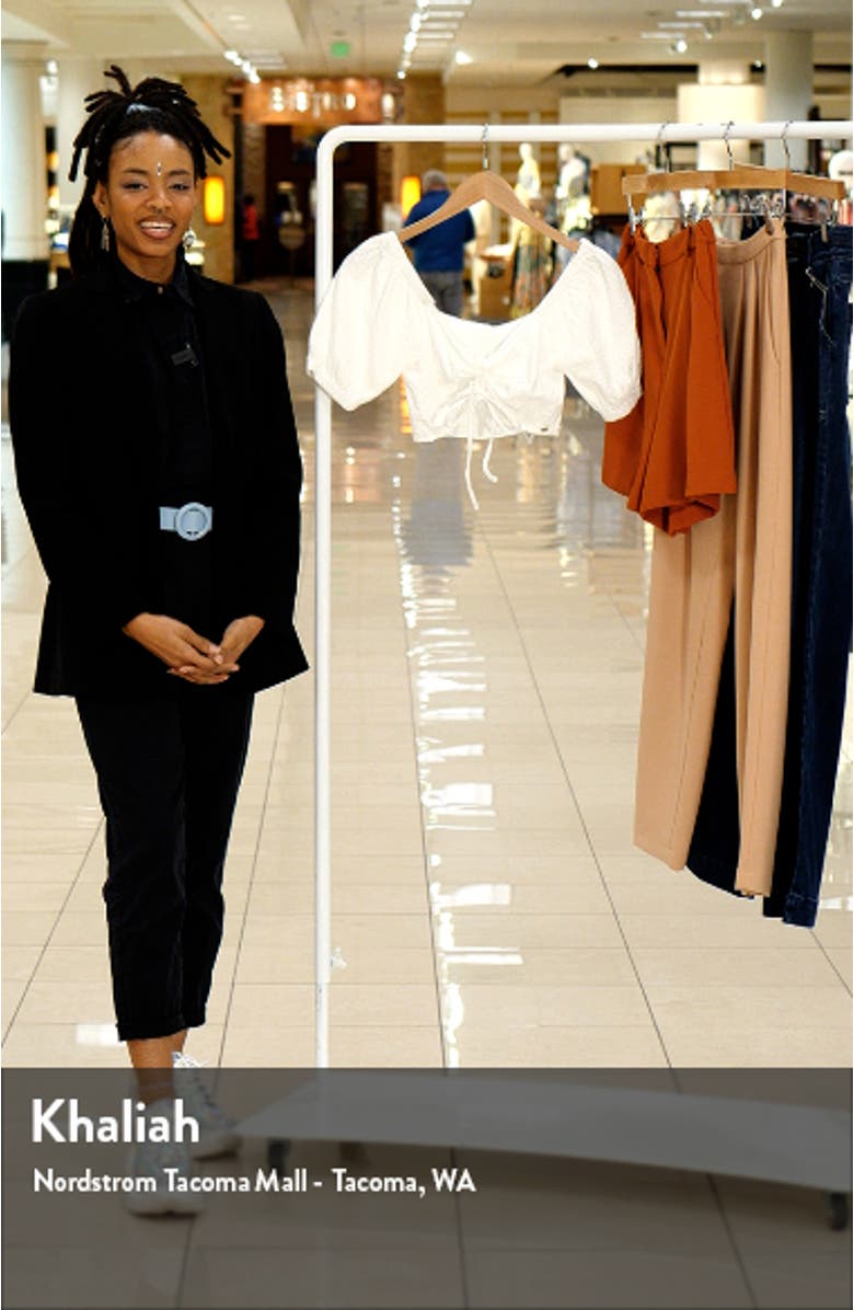 Flirty Ruched Cotton Gauze Crop Top, sales video thumbnail