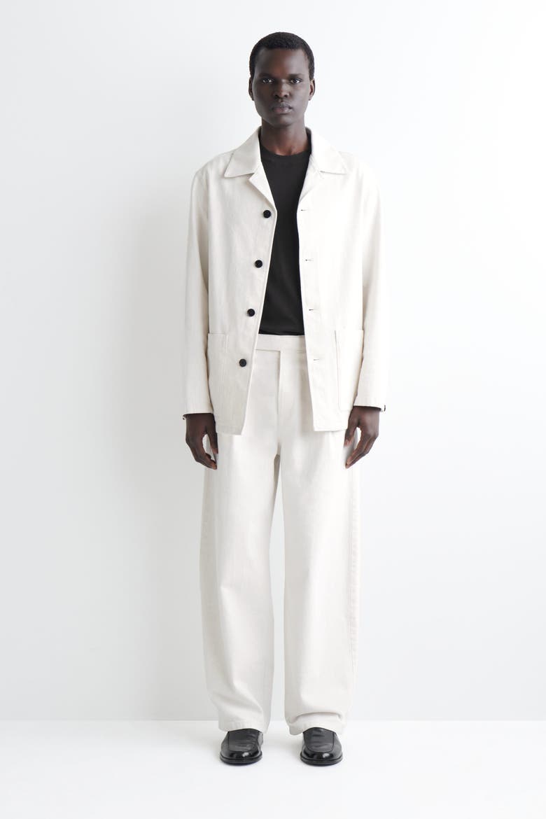 Denim Overshirt, Alternate, color, OFF-WHITE