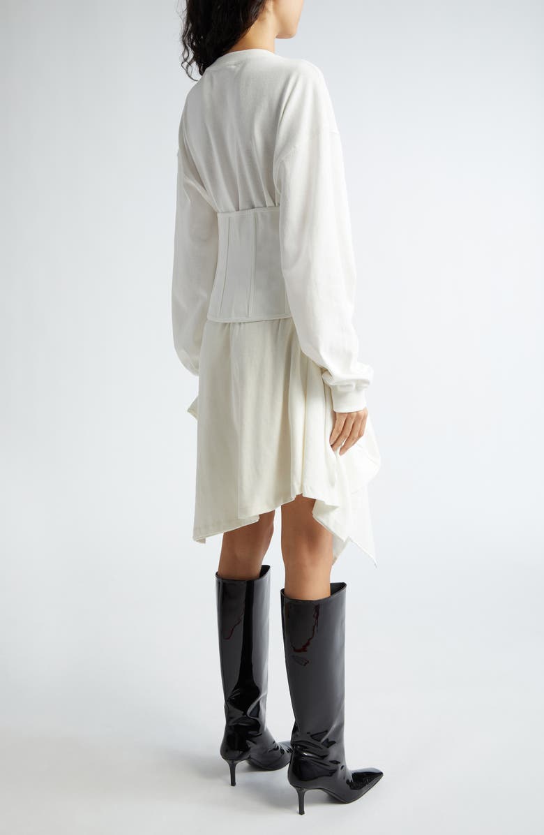 Acne Studios Eyo Long Sleeve Corset Waist Dress, Alternate, color,