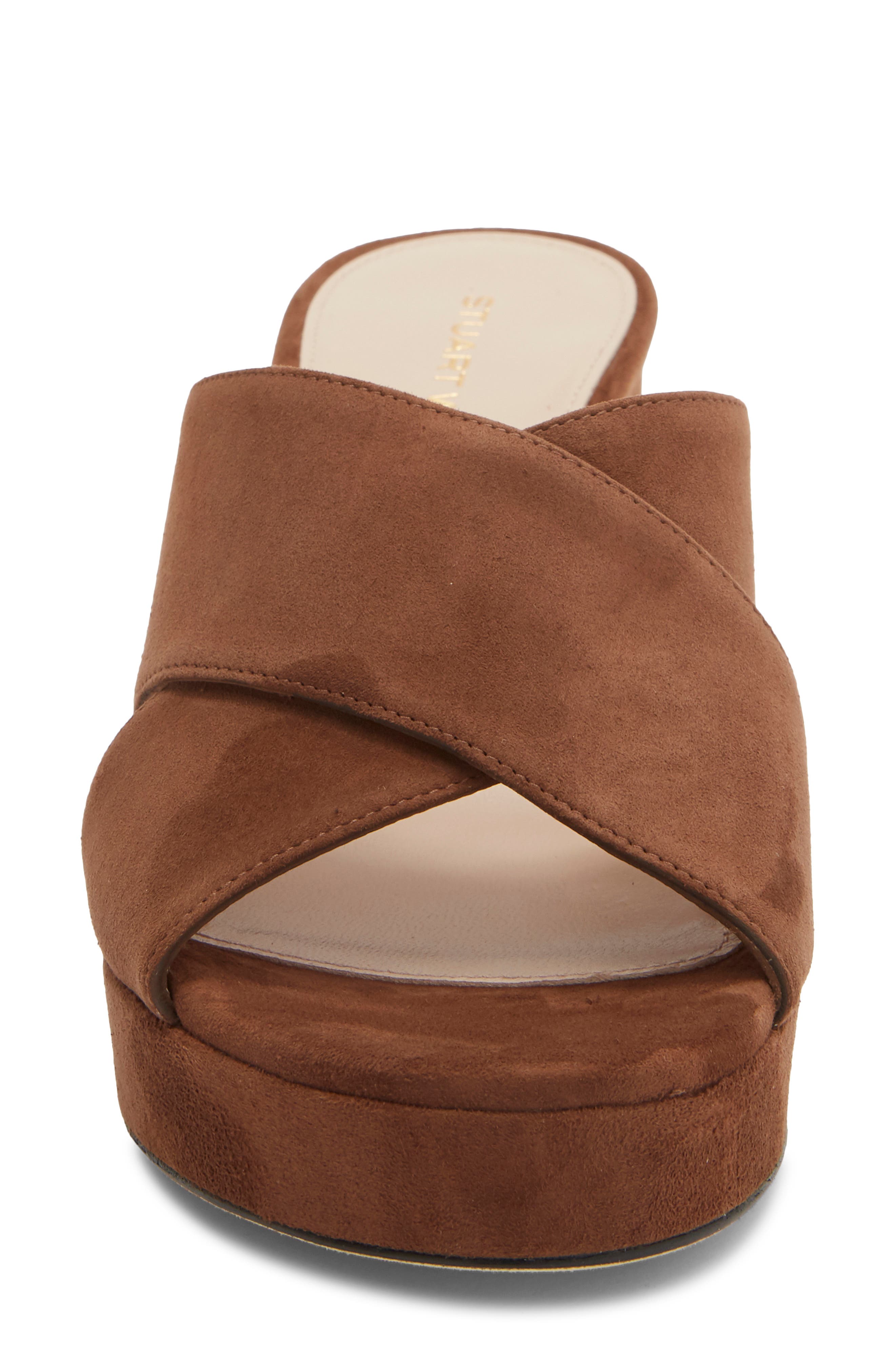 Stuart Weitzman <p>Dayna Platform Sandal (Women)</p>, Alternate, color, Cigar