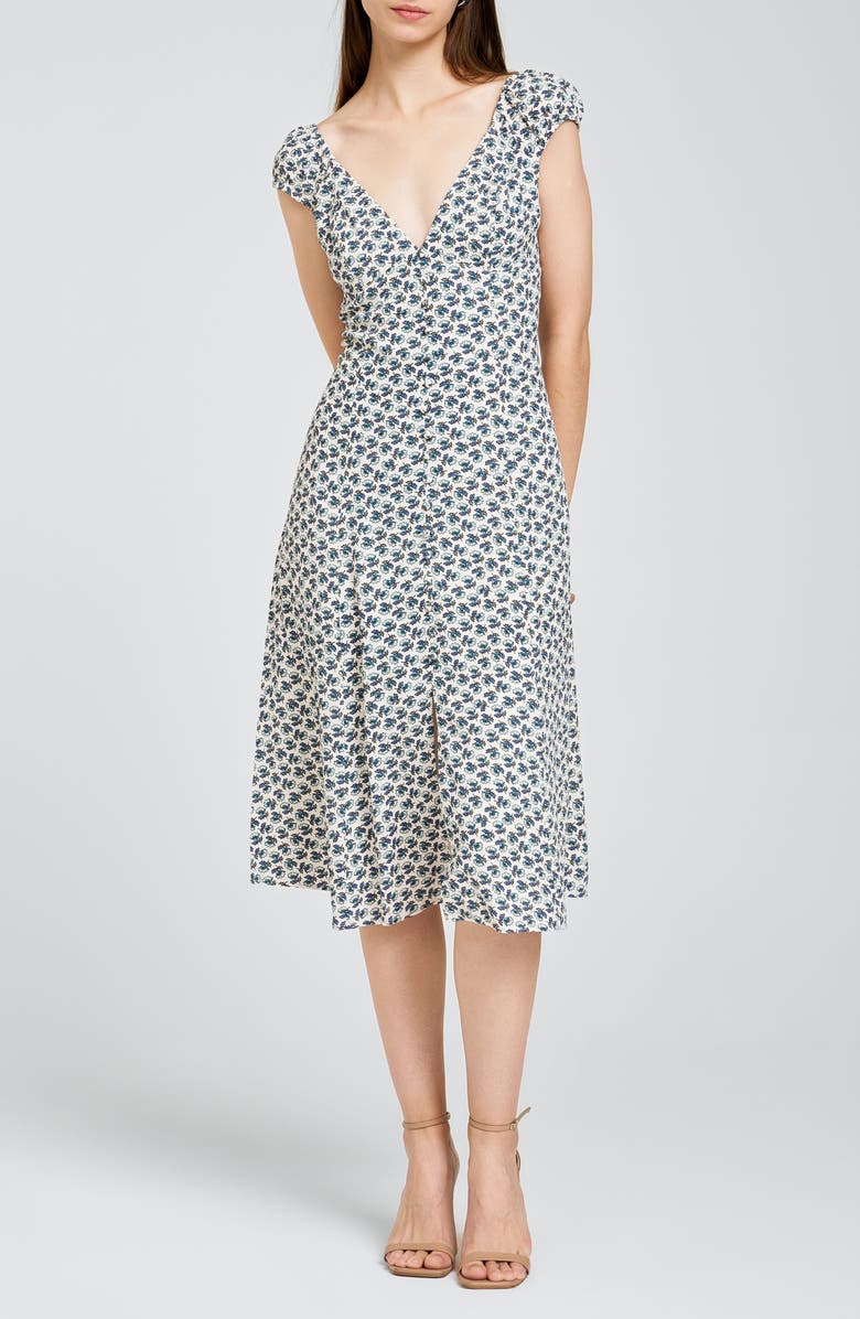 WAYF Laure Fit & Flare Dress, Alternate, color, 