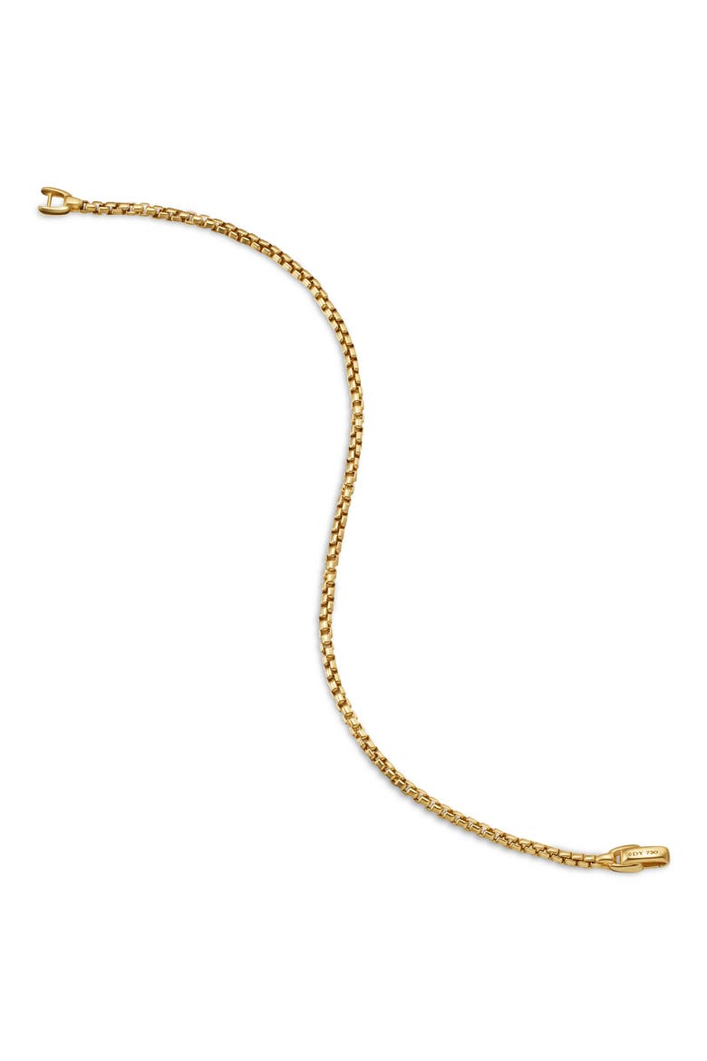 Men's Box Chain Bracelet in 18K Yellow Gold, 2.7mm, Alternate, color, 18K YELLOW GOLD