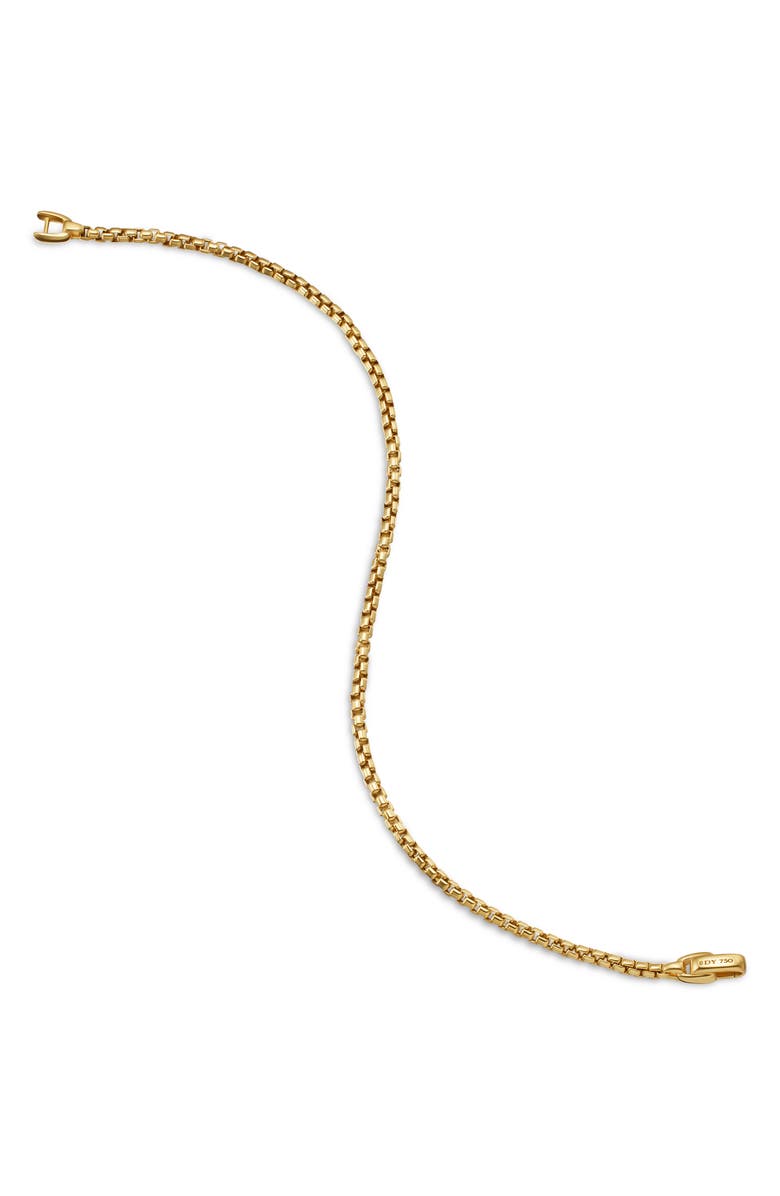 David Yurman Men's Box Chain Bracelet in 18K Yellow Gold, 2.7mm, Alternate, color, 18K Yellow Gold