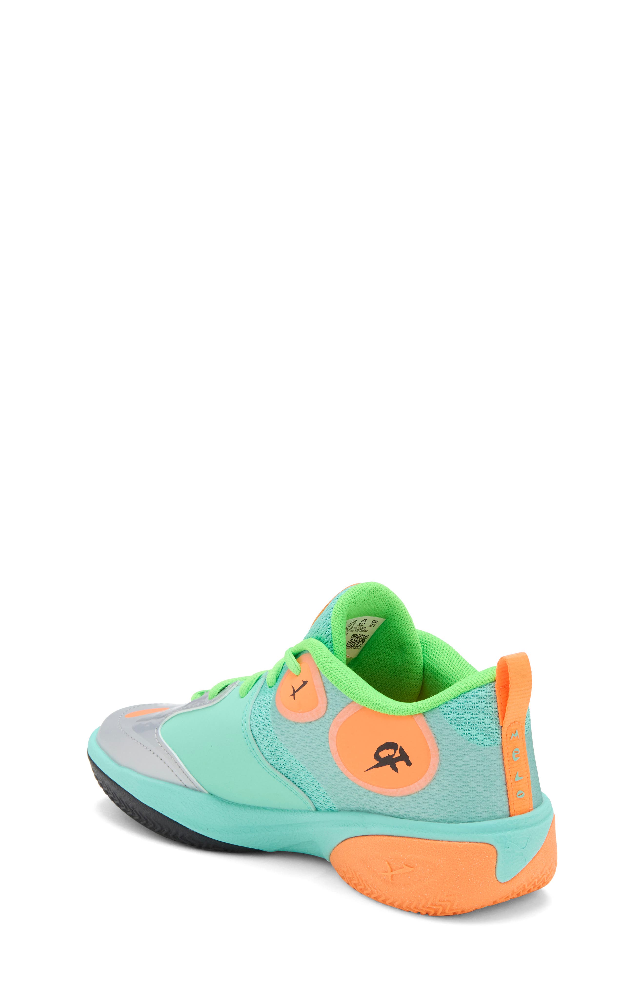 Kids' MB World.01 Basketball Sneaker, Alternate, color, FLURO ORANGE/ FLURO GREEN