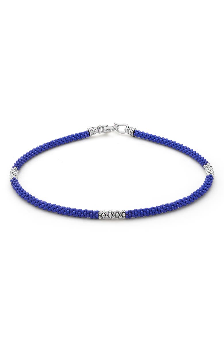 LAGOS Men's Anthem Three Station Ceramic Bracelet, Alternate, color, Silver