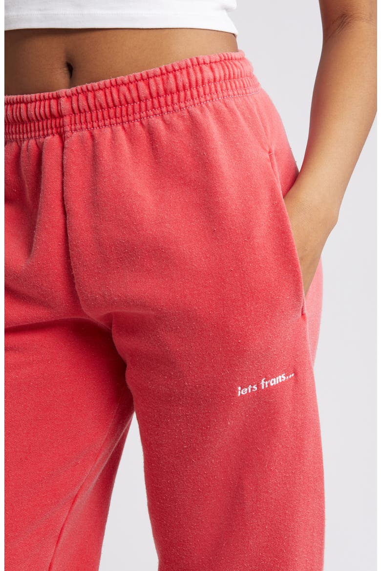 If Cotton Blend Joggers, Alternate, color, WASHED RED