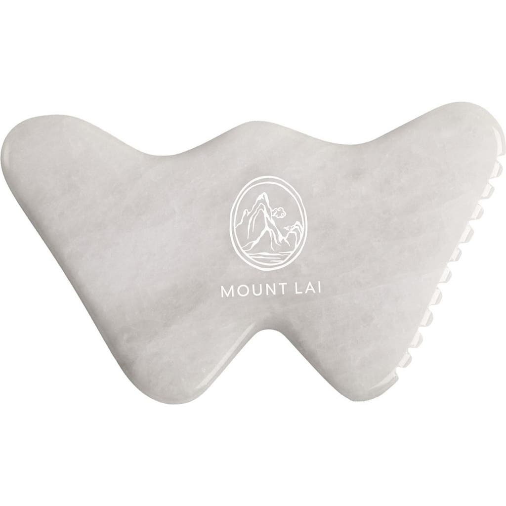 Mount Lai Vitality Qi White Jade Gua Sha Sculpting Tool In White
