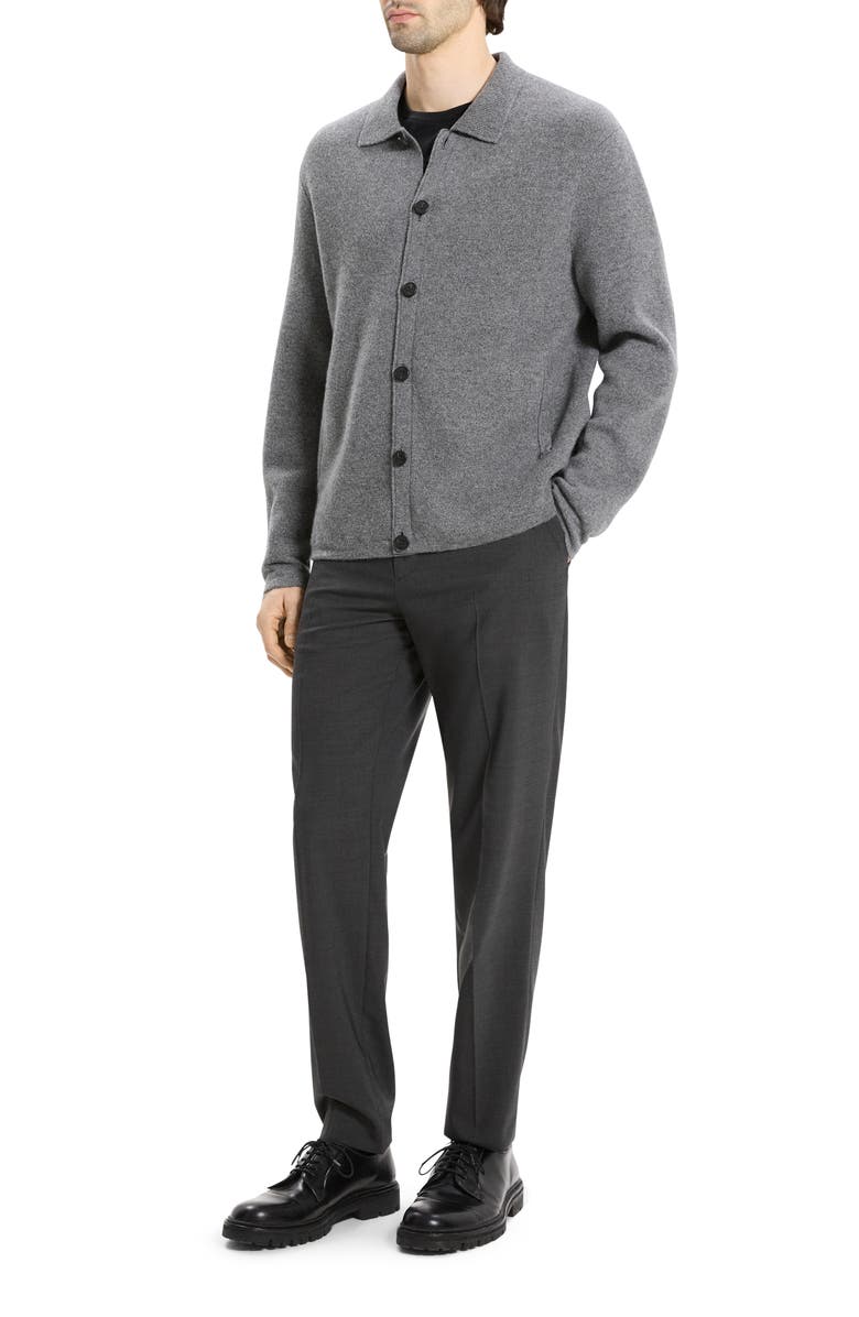 Theory Cameron Cashmere Cardigan, Alternate, color, Charcoal Melange
