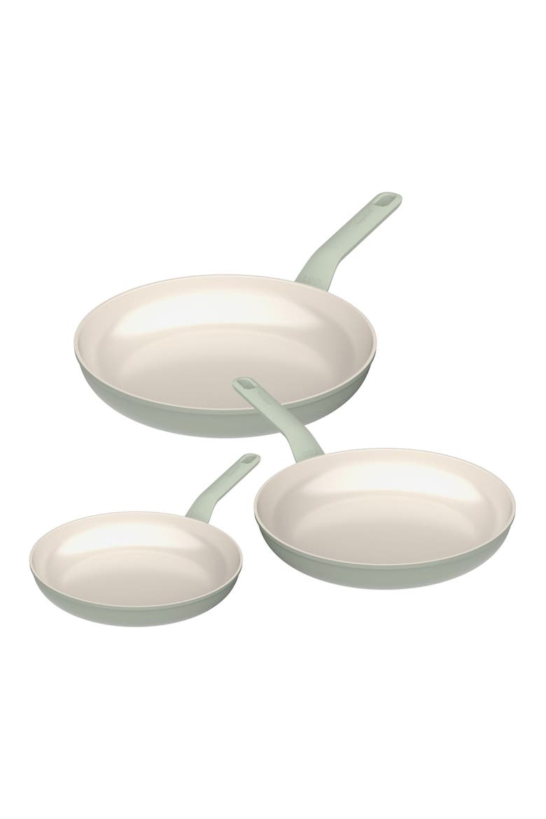 Leo Balance 3-Piece Frying Pan Set, Main, color, SAGE