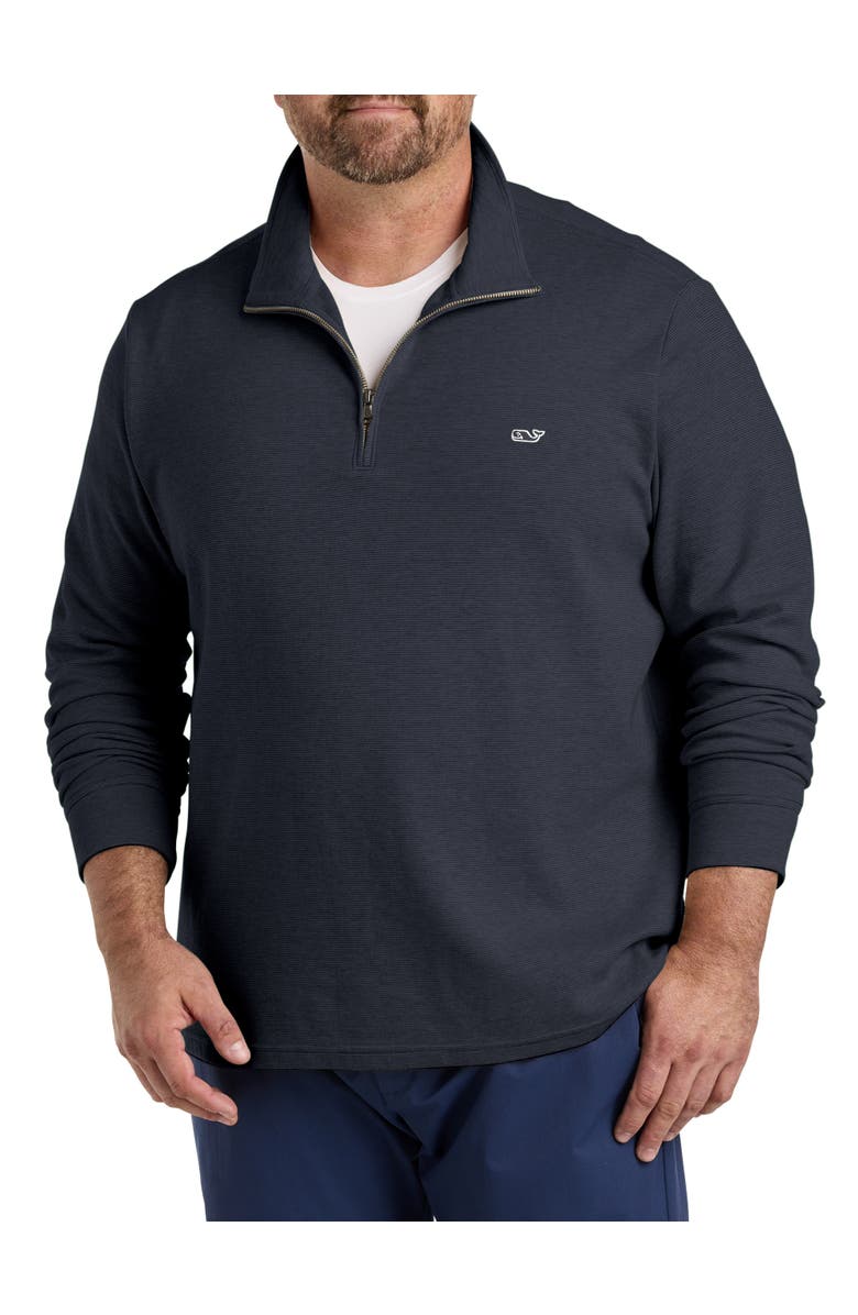 vineyard vines Big 
Tall Saltwater 1/4-Zip Pullover, Main, color, Black
