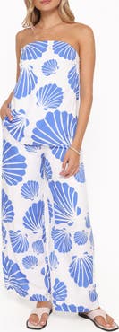 Petal & Pup Kristy Strapless Top & Wide Leg Pants Set
