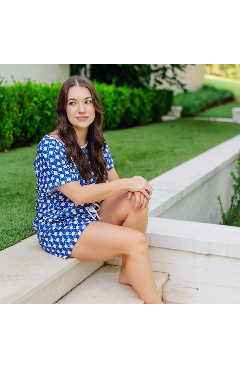 Lila and Hayes Riley Women's Pajama Short Set, Alternate, color, Up At Bat Baseball