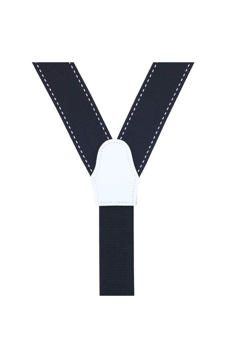 Trafalgar Freeman Edge Stitching Runner End Ribbon Suspenders, Alternate, color, Black
