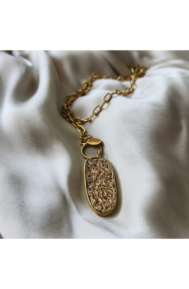 Daniela Millan Jewelry Element Pendant Long Necklace, Alternate, color, Gold