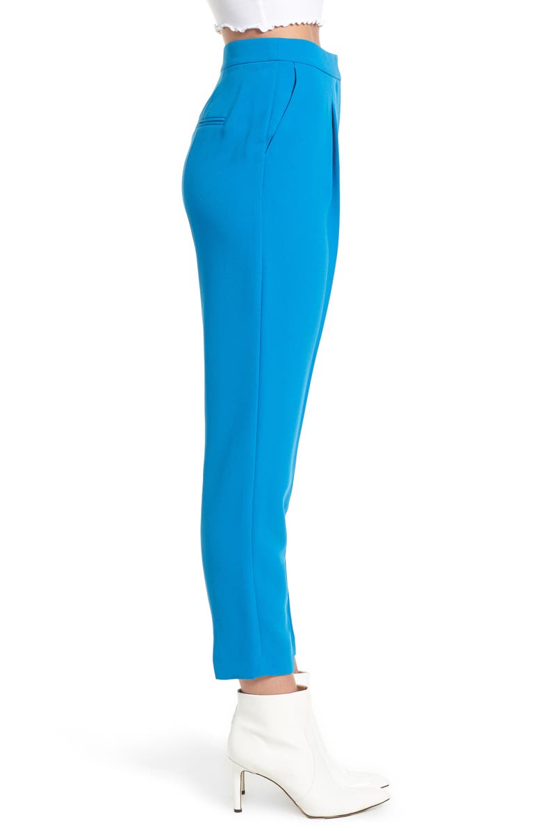 Topshop Clara Peg Belted Trousers, Alternate, color,