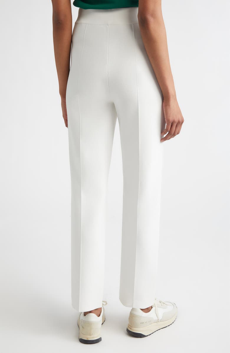 ST. JOHN Dani Santa Roma Knit Pants, Alternate, color, Bright White