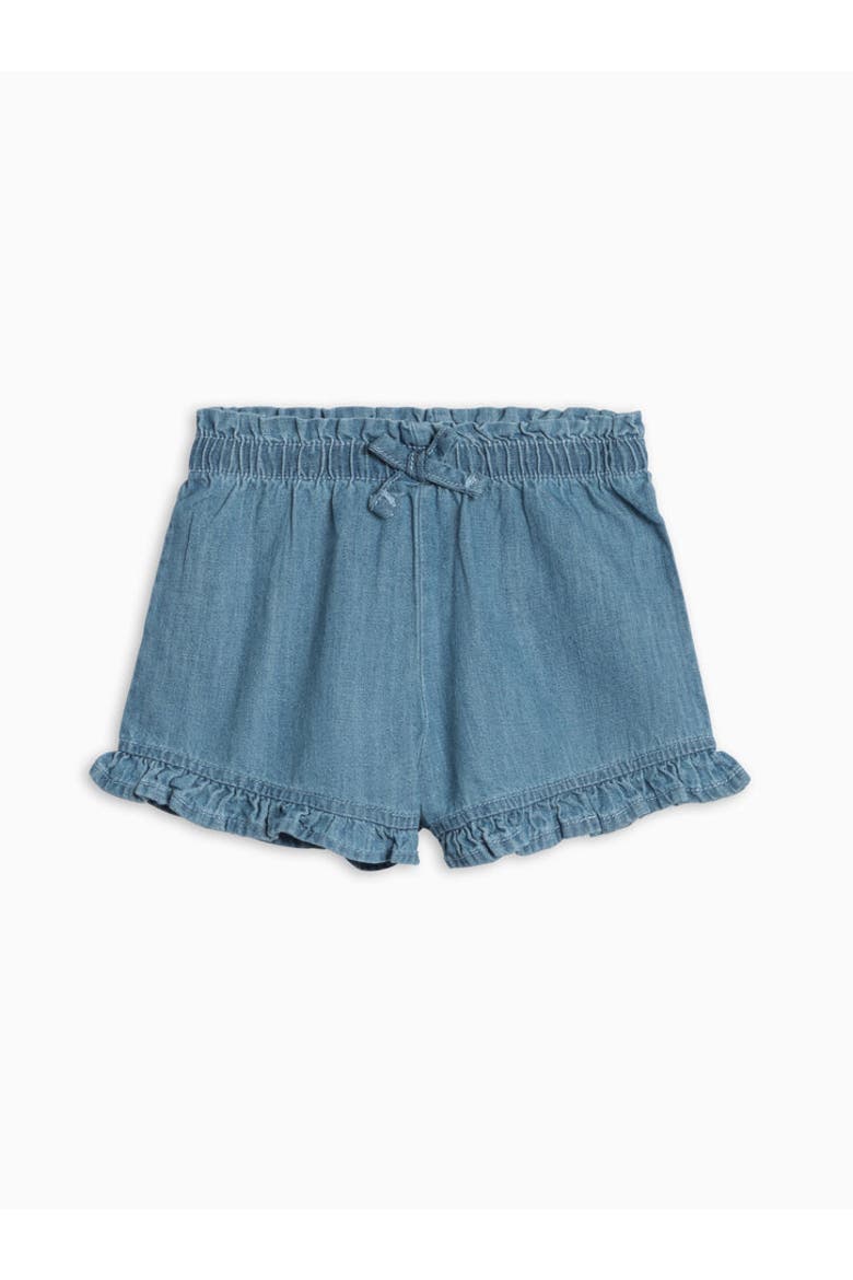 Organic Ruffle Waist Chambray Short, Alternate, color, Chambray