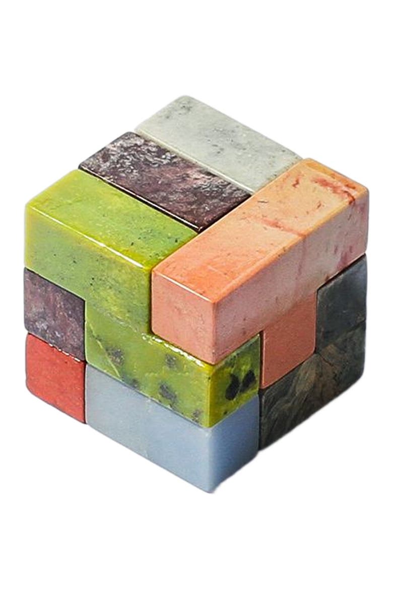 Soma Cube 3D Gemstone Puzzle, Main, color, Multi