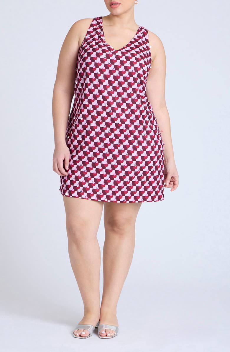 ELOQUII Sparkle Sequin Minidress, Main, color, 