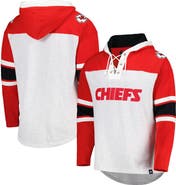 '47 Men's '47 Kansas City Chiefs Heather Gray Gridiron Lace-Up Pullover Hoodie