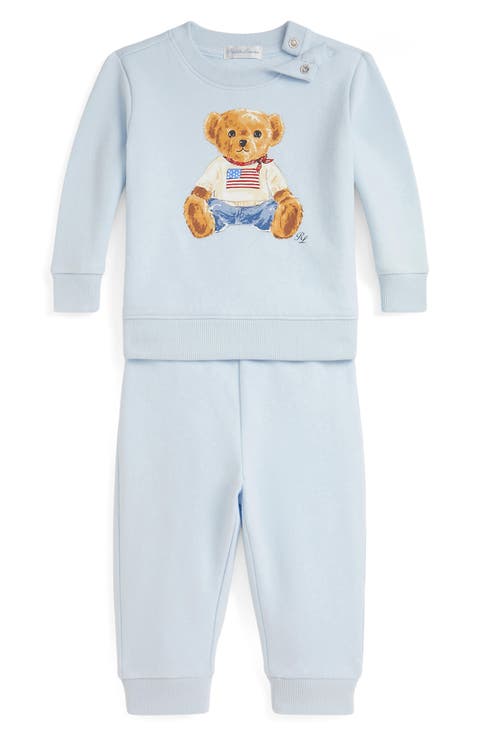 Kids' Polo Bear 2-Piece Fleece Sweatshirt & Pants Set