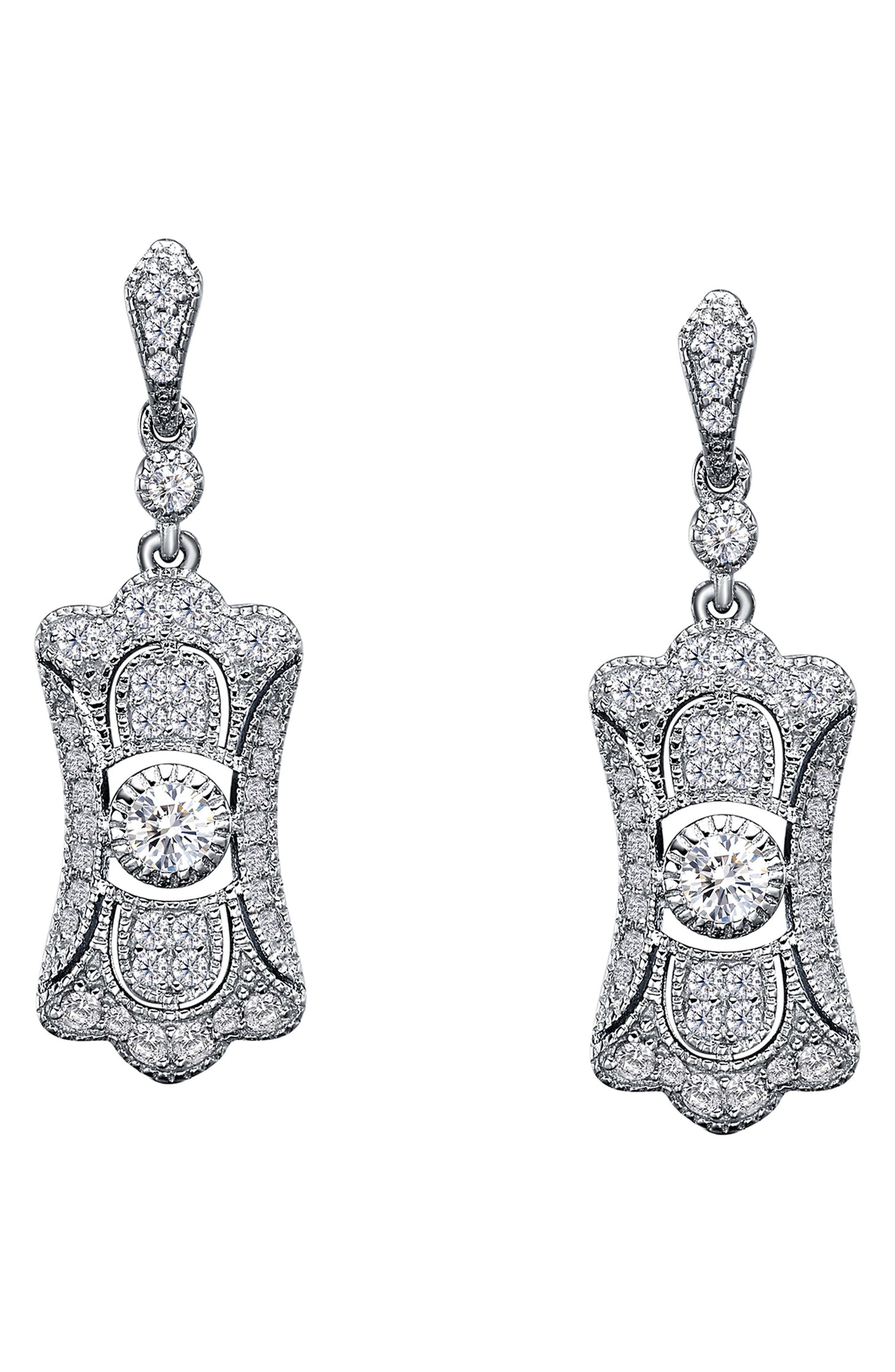 Art Deco Simulated Stone Drop Earrings