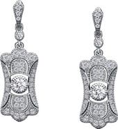Lafonn Art Deco Simulated Stone Drop Earrings