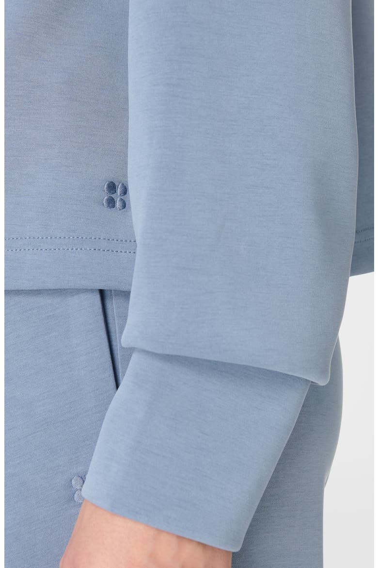 Sand Wash Half Zip Sweatshirt, Alternate, color, LUXE BLUE