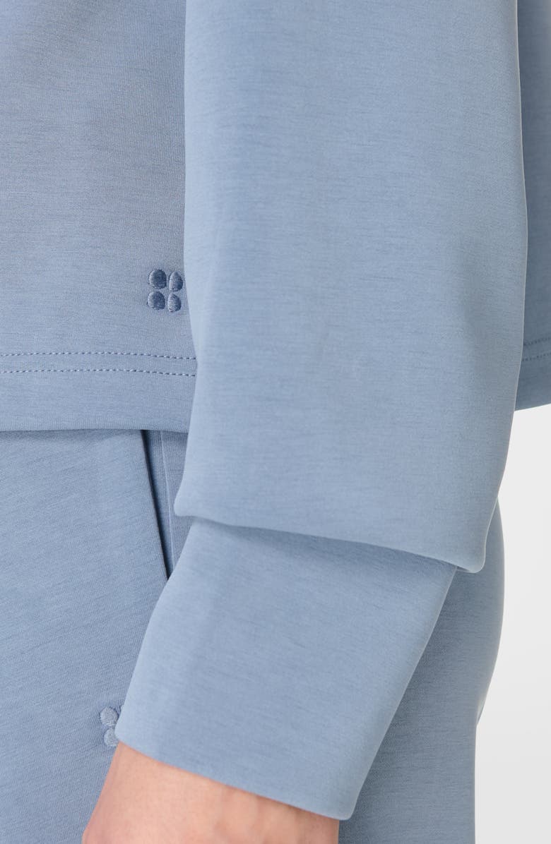 Sweaty Betty Sand Wash Half Zip Sweatshirt, Alternate, color, Luxe Blue