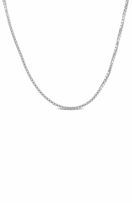 DELMAR Box Link Chain Necklace, 0.65mm
