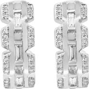 EFFY Baguette Diamond Hoop Earrings in 14K White Gold
