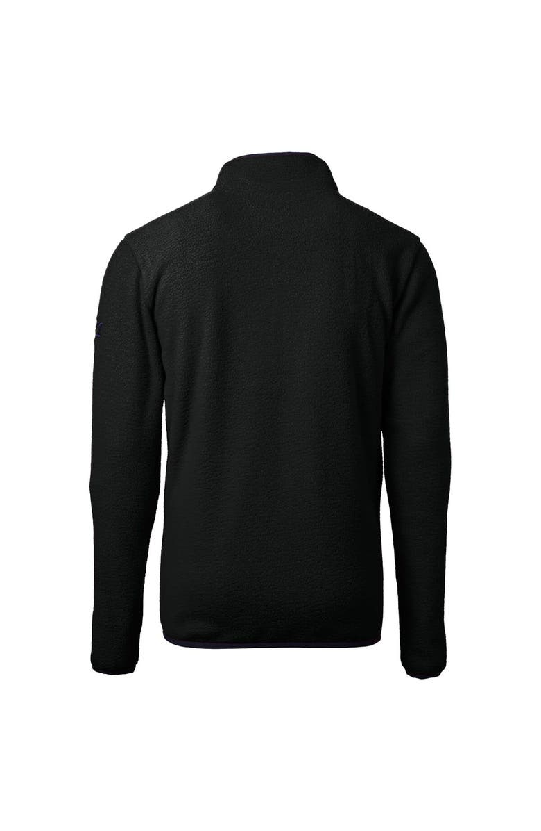 Cutter & Buck Men's Cutter & Buck Black New Mexico State Aggies Vault Cascade Eco Sherpa Fleece Quarter-Zip Pullover Jacket, Alternate, color,