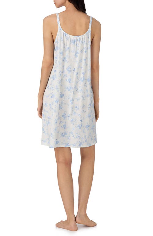 Ralph Lauren Floral Jersey Double-strap Nightgown In Blue Floral