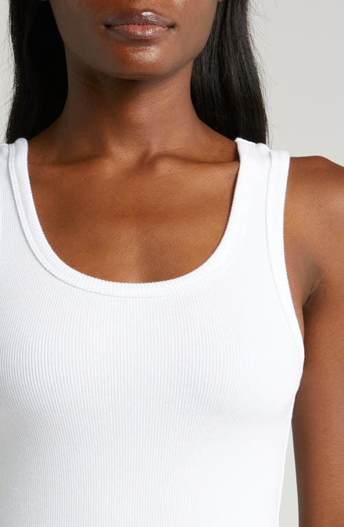 Rolla's Toni Stretch Organic Cotton Ribbed Crop Tank In White